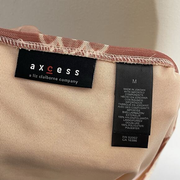 Vtg AXCESS Peach Pink‎ Paisley Babydoll Blouse Y2K Fairy Grunge Ombré Boho Sz M - Picture 6 of 8